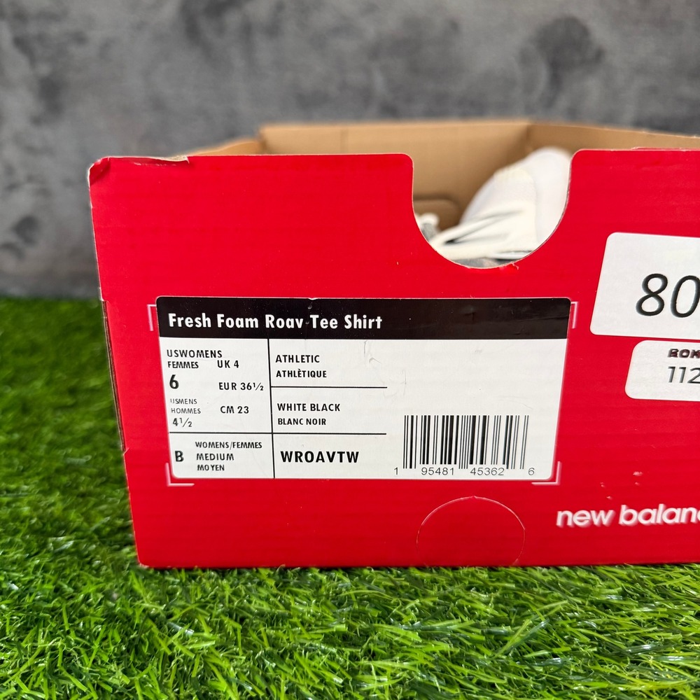 New Balance Fresh Foam Roav Tee Shirt Running Shoes White Grey Womens size 6 - Picture 9 of 13